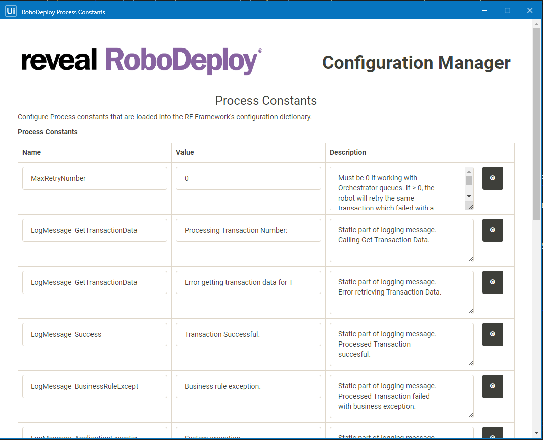 RoboDeploy Configuration Manager Constants